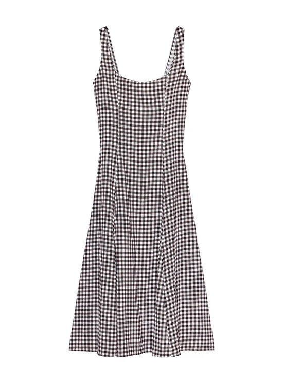 Zara Dresses & Skirts - Zara Black and White Gingham Midi Dress